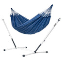 Nautico Cool Grey Outdoor Marine - Weather-Resistant Double Hammock with Powder Coated Steel Stand