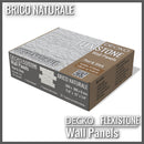 Flexible 3D Stone Wall Panels - BRICO NATURALE - Box of 12 Interlocking Peel-and-Stick Panels 11.64 sqft coverage | DECKO Flexistone
