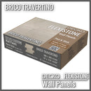 Flexible 3D Stone Wall Panels - BRICO TRAVERTINO - Box of 12 Interlocking Peel-and-Stick Panels 11.63 sqft coverage | DECKO Flexistone