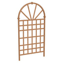 77-inch Outdoor Light Brown Vinyl Lattice Garden Trellis with Arched Top