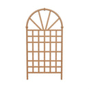 77-inch Outdoor Light Brown Vinyl Lattice Garden Trellis with Arched Top