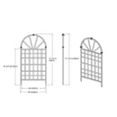 77-inch Outdoor Light Brown Vinyl Lattice Garden Trellis with Arched Top
