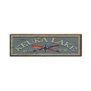 Keuka Lake Crossed Paddles Blue Latitude Longitude | Real Wood Art Print