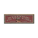 Welcome to the Lake Trout Finger Lakes Red | Real Wood Art Print