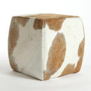 Modern Hide Square Pouf