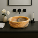 Honey Onyx Marble Sink