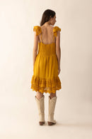 Goldie's Joy Dress In Mustard