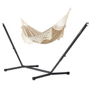Nautico Anthracite Brazil Muscade - Organic Cotton Kingsize Hammock with Powder Coated Steel Stand