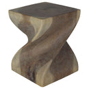 Haussmann Wood Big Twist Coffee Table 16x16x20 in Height Grey Oil