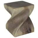 Haussmann Wood Big Twist Coffee Table 16x16x20 in Height Grey Oil