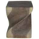 Haussmann Wood Big Twist Coffee Table 16x16x20 in Height Grey Oil