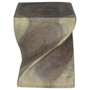Haussmann Wood Big Twist Coffee Table 16x16x20 in Height Grey Oil