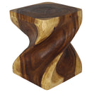 Haussmann Wood Big Twist Coffee Table 16x16x20 in Height Oak Oil