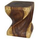 Haussmann Wood Big Twist Coffee Table 16x16x20 in Height Oak Oil