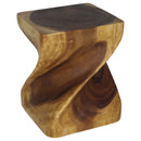 Haussmann Wood Big Twist Coffee Table 16x16x20 in Height Oak Oil