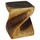 Haussmann Wood Big Twist Coffee Table 16x16x20 in Height Oak Oil
