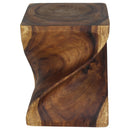 Haussmann Wood Big Twist Coffee Table 16x16x20 in Height Walnut Oil