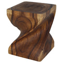 Haussmann Wood Big Twist Coffee Table 16x16x20 in Height Walnut Oil