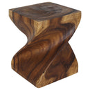 Haussmann Wood Big Twist Coffee Table 16x16x20 in Height Walnut Oil