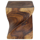 Haussmann Wood Big Twist Coffee Table 16x16x20 in Height Walnut Oil