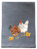 Chicken Family Black Kitchen Towel