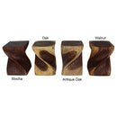 Haussmann Big Twist Wood End Table 14 in SQ x 20 in Height Mocha Oil
