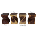 Haussmann Big Twist Wood End Table 14 in SQ x 20 in Height Walnut Oil