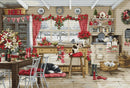 Christmas Farmhouse Kitchen Counted Cross-Stitch Kit by Luca-S BU5053L