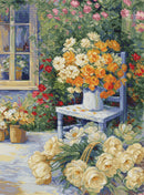 Garden Corner Counted Cross-Stitch Kit by Luca-S BU5056L