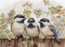 Chickadees On The Fence Counted Cross-Stitch Kit by Luca-S BU5066L