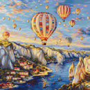 Cappadocia Hot Air Balloons Counted Cross Stitch Kit by Luca-S BU5082L