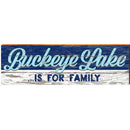 Buckeye Lake is For Family Blue | Wall Art Print on Real Wood