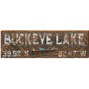 Buckeye Lake Vintage Boat Wood Latitude Longitude