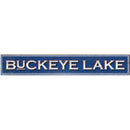 Buckeye Lake Blue Sign | Wall Art Print on Real Wood