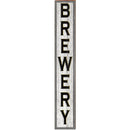 Brewery White Sign | Wall Art Print on Real Wood
