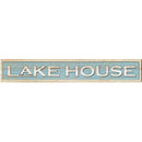 Lake House Blue Sign | Wall Art Print on Real Wood