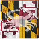 Crab Delaware Flag | Wall Art Print on Real Wood