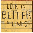 Life is Better in Lewes | Wall Art Print on Real Wood