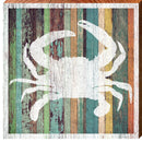 Colorful Crab | Wall Art Print on Real Wood Sign