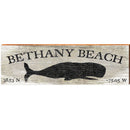 Bethany Beach Whale Black | Wall Art Print on Real Wood