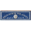 Fenwick Island, Delaware Sand Dollar Latitude Longitude Wooden Sign | Wall Art Print on Real Wood | Nautical Beach Tropical Decor