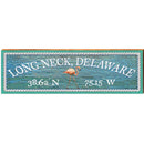 Long Neck, Delaware Flamingo Water Latitude Longitude | Wall Art Print on Real Wood
