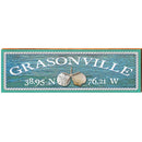 Grasonville Triple Shells Water Latitude Longitude | Wall Art Print on Real Wood