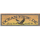 Ocean View, DE Pelican Sunburst Latitude Longitude | Wall Art Print on Real Wood