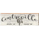 Centreville Windmill Cream Shabby Latitude Longitude | Wall Art Print on Real Wood