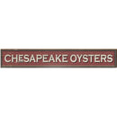 Chesapeake Oysters Red Sign | Wall Art Print on Real Wood