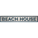 Beach House White Shabby Sign | Wall Art Print on Real Wood