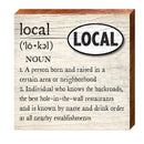 Local Definition with Local Sign | Wall Art Print on Real Wood
