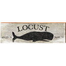 Locust Whale Grey Latitude Longitude | Wall Art Print on Real Wood