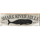 Shark River Hills Whale Grey Latitude Longitude | Wall Art Print on Real Wood